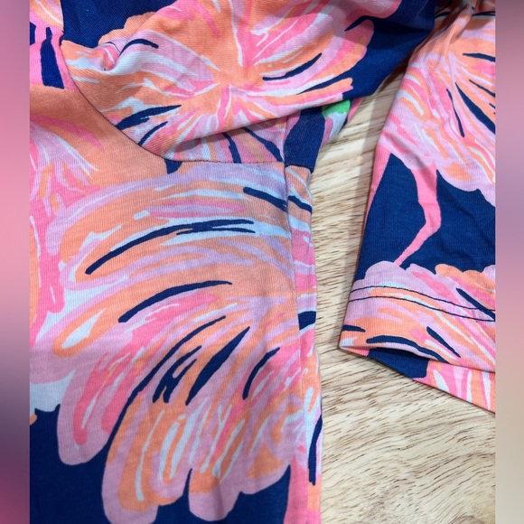 Lilly Pulitzer Beacon T-shirt dress‎ Gimme Some Leg Flamingo 3/4 Sleeve - Picture 4 of 6